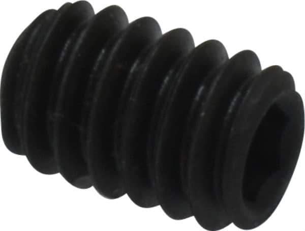Value Collection - 1/4-20 UNC, 3/8" OAL, Cup Point Set Screw - Grade 8 Alloy Steel, 1/8" Key - Eagle Tool & Supply