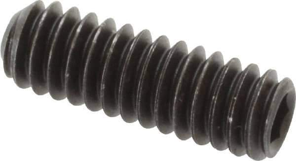 Value Collection - 1/4-20 UNC, 3/4" OAL, Cup Point Set Screw - Grade 8 Alloy Steel, 1/8" Key - Eagle Tool & Supply