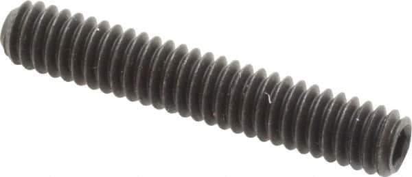 Value Collection - 1/4-20 UNC, 1-1/2" OAL, Cup Point Set Screw - Grade 8 Alloy Steel, 1/8" Key - Eagle Tool & Supply
