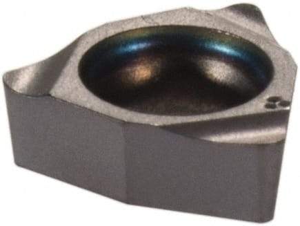 Iscar - WCGT020104 Grade IC908 Carbide Turning Insert - TiN/TiAlN Finish, 80° Trigon, 5/32" Inscr Circle, 1/16" Thick, 1/64" Corner Radius - Eagle Tool & Supply