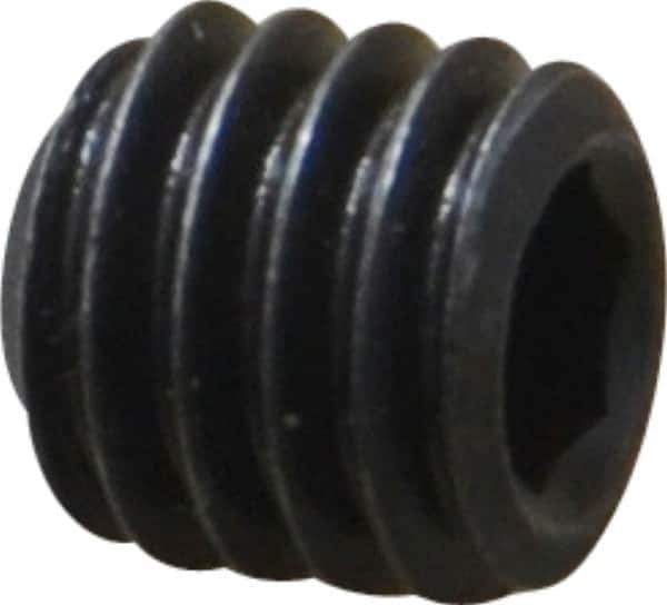 Value Collection - 3/8-16 UNC, 3/8" OAL, Cup Point Set Screw - Grade 8 Alloy Steel, 3/16" Key - Eagle Tool & Supply