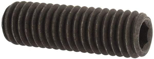 Value Collection - 3/8-16 UNC, 1-1/4" OAL, Cup Point Set Screw - Grade 8 Alloy Steel, 3/16" Key - Eagle Tool & Supply