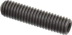 Value Collection - 3/8-16 UNC, 1-1/2" OAL, Cup Point Set Screw - Grade 8 Alloy Steel, 3/16" Key - Eagle Tool & Supply