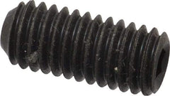 Value Collection - 7/16-14 UNC, 1" OAL, Cup Point Set Screw - Grade 8 Alloy Steel, 7/32" Key - Eagle Tool & Supply