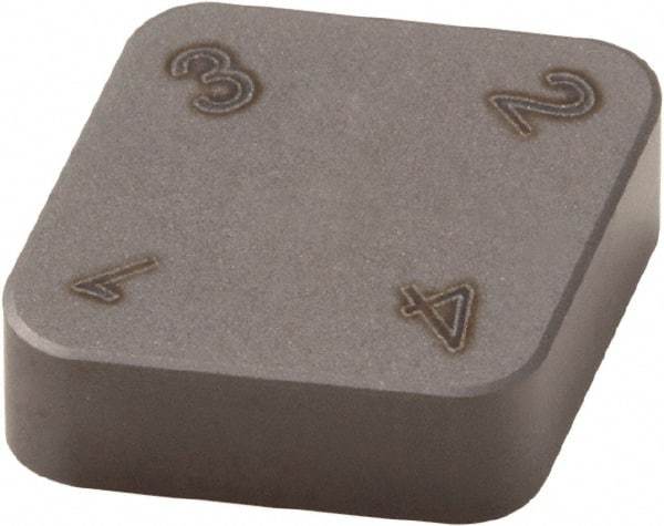 Seco - CNMN323 Grade CBN300 PCBN Turning Insert - Uncoated, 80° Diamond, 3/8" Inscr Circle, 1/8" Thick, 3/64" Corner Radius - Eagle Tool & Supply