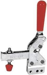 De-Sta-Co - 600 Lb Holding Capacity, Vertical Handle, Manual Hold Down Toggle Clamp - 66° Handle Movement, 75° Bar Opening, U-Bar, Straight Base, Electro-Plated Zinc, Carbon Steel - Eagle Tool & Supply