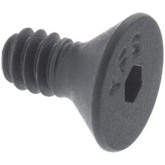 Value Collection - #5-40 UNC Hex Socket Drive, 82° Flat Screw - Alloy Steel, Black Oxide Finish, Partially Threaded, 1-1/4" OAL - Eagle Tool & Supply