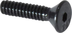 Value Collection - #4-40 UNC Hex Socket Drive, 82° Flat Screw - Alloy Steel, Black Oxide Finish, Fully Threaded, 1/2" OAL - Eagle Tool & Supply