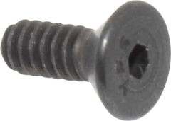 Value Collection - #6-32 UNC Hex Socket Drive, 82° Flat Screw - Alloy Steel, Black Oxide Finish, Fully Threaded, 3/8" OAL - Eagle Tool & Supply