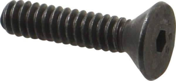 Value Collection - #6-32 UNC Hex Socket Drive, 82° Flat Screw - Alloy Steel, Black Oxide Finish, Fully Threaded, 5/8" OAL - Eagle Tool & Supply