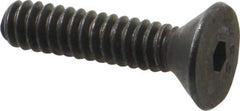 Value Collection - #6-32 UNC Hex Socket Drive, 82° Flat Screw - Alloy Steel, Black Oxide Finish, Fully Threaded, 5/8" OAL - Eagle Tool & Supply