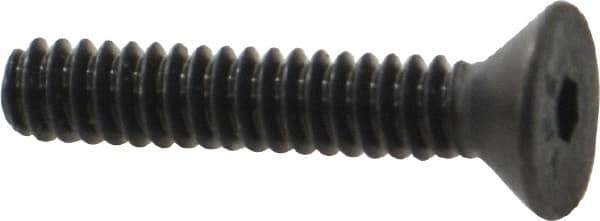 Value Collection - #6-32 UNC Hex Socket Drive, 82° Flat Screw - Alloy Steel, Black Oxide Finish, Fully Threaded, 3/4" OAL - Eagle Tool & Supply