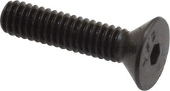 Value Collection - #8-32 UNC Hex Socket Drive, 82° Flat Screw - Alloy Steel, Black Oxide Finish, Fully Threaded, 3/4" OAL - Eagle Tool & Supply