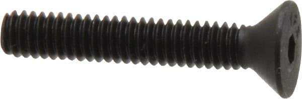 Value Collection - #8-32 UNC Hex Socket Drive, 82° Flat Screw - Alloy Steel, Black Oxide Finish, Fully Threaded, 1" OAL - Eagle Tool & Supply