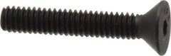 Value Collection - #8-32 UNC Hex Socket Drive, 82° Flat Screw - Alloy Steel, Black Oxide Finish, Fully Threaded, 1" OAL - Eagle Tool & Supply