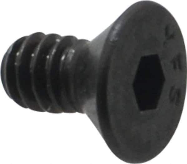 Value Collection - #10-24 UNC Hex Socket Drive, 82° Flat Screw - Alloy Steel, Black Oxide Finish, Fully Threaded, 3/8" OAL - Eagle Tool & Supply
