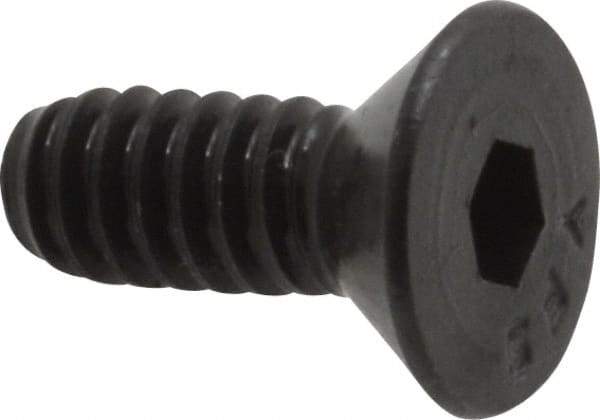 Value Collection - #10-24 UNC Hex Socket Drive, 82° Flat Screw - Alloy Steel, Black Oxide Finish, Fully Threaded, 1/2" OAL - Eagle Tool & Supply
