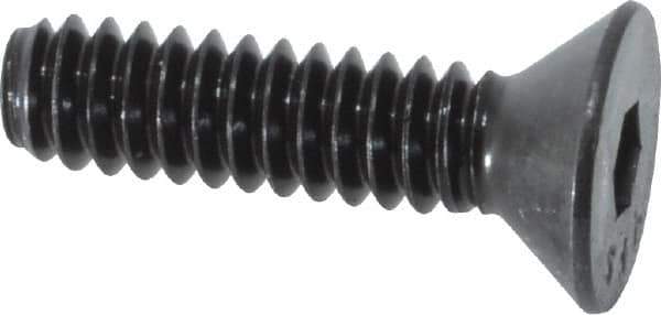Value Collection - #10-24 UNC Hex Socket Drive, 82° Flat Screw - Alloy Steel, Black Oxide Finish, Fully Threaded, 3/4" OAL - Eagle Tool & Supply