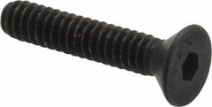 Value Collection - #10-24 UNC Hex Socket Drive, 82° Flat Screw - Alloy Steel, Black Oxide Finish, Fully Threaded, 1" OAL - Eagle Tool & Supply