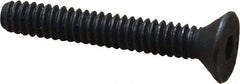 Value Collection - #10-24 UNC Hex Socket Drive, 82° Flat Screw - Alloy Steel, Black Oxide Finish, Fully Threaded, 1-1/4" OAL - Eagle Tool & Supply