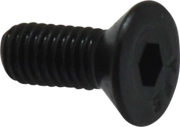 Value Collection - #10-32 UNF Hex Socket Drive, 82° Flat Screw - Alloy Steel, Black Oxide Finish, Fully Threaded, 1/2" OAL - Eagle Tool & Supply
