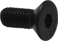 Value Collection - #10-32 UNF Hex Socket Drive, 82° Flat Screw - Alloy Steel, Black Oxide Finish, Fully Threaded, 1/2" OAL - Eagle Tool & Supply