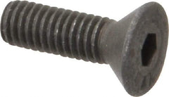 Value Collection - #10-32 UNF Hex Socket Drive, 82° Flat Screw - Alloy Steel, Black Oxide Finish, Fully Threaded, 5/8" OAL - Eagle Tool & Supply