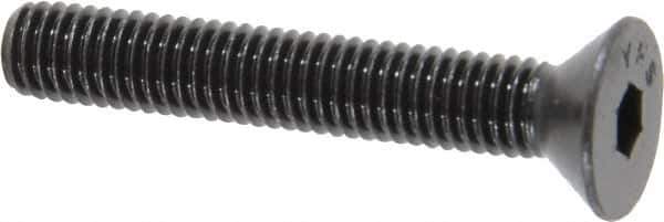 Value Collection - #10-32 UNF Hex Socket Drive, 82° Flat Screw - Alloy Steel, Black Oxide Finish, Fully Threaded, 1-1/4" OAL - Eagle Tool & Supply