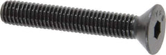 Value Collection - #10-32 UNF Hex Socket Drive, 82° Flat Screw - Alloy Steel, Black Oxide Finish, Fully Threaded, 1-1/4" OAL - Eagle Tool & Supply