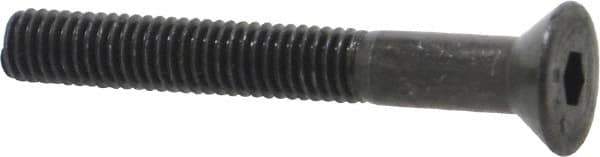 Value Collection - #10-32 UNF Hex Socket Drive, 82° Flat Screw - Alloy Steel, Black Oxide Finish, Partially Threaded, 1-1/2" OAL - Eagle Tool & Supply