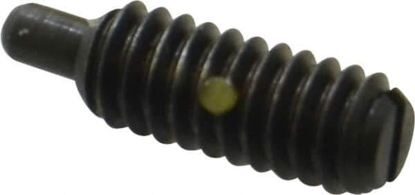 Gibraltar - 1/4-20, 5/8" Thread Length, 3/16" Plunger Projection, Steel Threaded Spring Plunger - 0.119" Max Plunger Diam, 0.3 Lb Init End Force, 3.5 Lb Final End Force - Eagle Tool & Supply