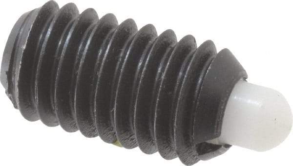 Gibraltar - 3/8-16, 11/16" Thread Length, 3/16" Plunger Projection, Steel Threaded Spring Plunger - 0.186" Max Plunger Diam, 1 Lb Init End Force, 12 Lb Final End Force - Eagle Tool & Supply