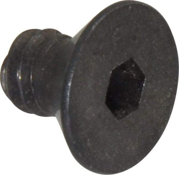 Value Collection - 1/4-20 UNC Hex Socket Drive, 82° Flat Screw - Alloy Steel, Black Oxide Finish, Fully Threaded, 3/8" OAL - Eagle Tool & Supply