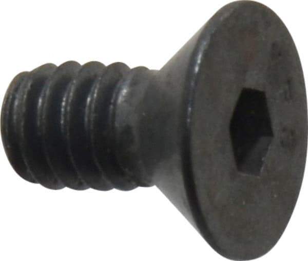 Value Collection - 1/4-20 UNC Hex Socket Drive, 82° Flat Screw - Alloy Steel, Black Oxide Finish, Fully Threaded, 1/2" OAL - Eagle Tool & Supply