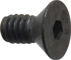 Value Collection - 1/4-20 UNC Hex Socket Drive, 82° Flat Screw - Alloy Steel, Black Oxide Finish, Fully Threaded, 1/2" OAL - Eagle Tool & Supply