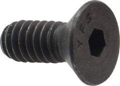 Value Collection - 1/4-20 UNC Hex Socket Drive, 82° Flat Screw - Alloy Steel, Black Oxide Finish, Fully Threaded, 5/8" OAL - Eagle Tool & Supply