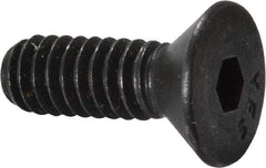 Value Collection - 1/4-20 UNC Hex Socket Drive, 82° Flat Screw - Alloy Steel, Black Oxide Finish, Fully Threaded, 3/4" OAL - Eagle Tool & Supply