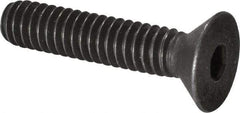 Value Collection - 1/4-20 UNC Hex Socket Drive, 82° Flat Screw - Alloy Steel, Black Oxide Finish, Fully Threaded, 1-1/4" OAL - Eagle Tool & Supply