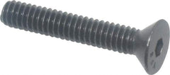 Value Collection - 1/4-20 UNC Hex Socket Drive, 82° Flat Screw - Alloy Steel, Black Oxide Finish, Fully Threaded, 1-1/2" OAL - Eagle Tool & Supply