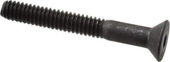 Value Collection - 1/4-20 UNC Hex Socket Drive, 82° Flat Screw - Alloy Steel, Black Oxide Finish, Partially Threaded, 2" OAL - Eagle Tool & Supply