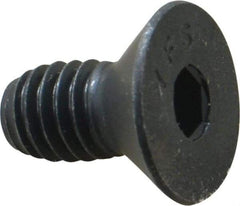 Value Collection - 5/16-18 UNC Hex Socket Drive, 82° Flat Screw - Alloy Steel, Black Oxide Finish, Fully Threaded, 5/8" OAL - Eagle Tool & Supply