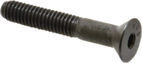 Value Collection - 5/16-18 UNC Hex Socket Drive, 82° Flat Screw - Alloy Steel, Black Oxide Finish, Fully Threaded, 2" OAL - Eagle Tool & Supply