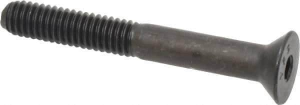Value Collection - 5/16-18 UNC Hex Socket Drive, 82° Flat Screw - Alloy Steel, Black Oxide Finish, Partially Threaded, 2-1/2" OAL - Eagle Tool & Supply