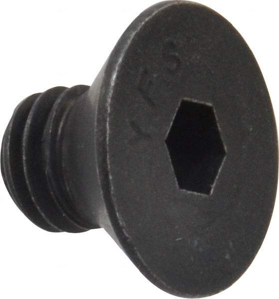 Value Collection - 3/8-16 UNC Hex Socket Drive, 82° Flat Screw - Alloy Steel, Black Oxide Finish, Fully Threaded, 1/2" OAL - Eagle Tool & Supply