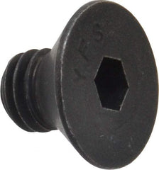 Value Collection - 3/8-16 UNC Hex Socket Drive, 82° Flat Screw - Alloy Steel, Black Oxide Finish, Fully Threaded, 1/2" OAL - Eagle Tool & Supply