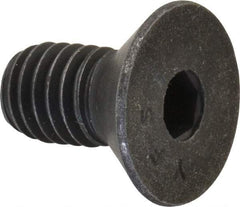 Value Collection - 3/8-16 UNC Hex Socket Drive, 82° Flat Screw - Alloy Steel, Black Oxide Finish, Fully Threaded, 3/4" OAL - Eagle Tool & Supply