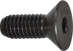 Value Collection - 3/8-16 UNC Hex Socket Drive, 82° Flat Screw - Alloy Steel, Black Oxide Finish, Fully Threaded, 1" OAL - Eagle Tool & Supply