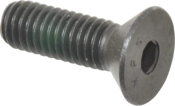 Value Collection - 3/8-16 UNC Hex Socket Drive, 82° Flat Screw - Alloy Steel, Black Oxide Finish, Fully Threaded, 1-1/4" OAL - Eagle Tool & Supply