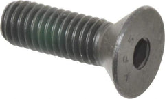 Value Collection - 3/8-16 UNC Hex Socket Drive, 82° Flat Screw - Alloy Steel, Black Oxide Finish, Fully Threaded, 1-1/4" OAL - Eagle Tool & Supply