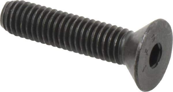 Value Collection - 3/8-16 UNC Hex Socket Drive, 82° Flat Screw - Alloy Steel, Black Oxide Finish, Fully Threaded, 1-3/4" OAL - Eagle Tool & Supply